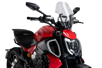 Puig Adjustable Touring Screen Ducati Diavel V4 2024-25 - Motorcycle Performance Store