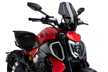 Puig Adjustable Touring Screen Ducati Diavel V4 2024-25 - Motorcycle Performance Store