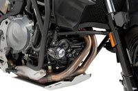 Pair of Puig Beam 3.0 LED auxiliary motorcycle spotlights with black aluminium housings and twin LED lenses