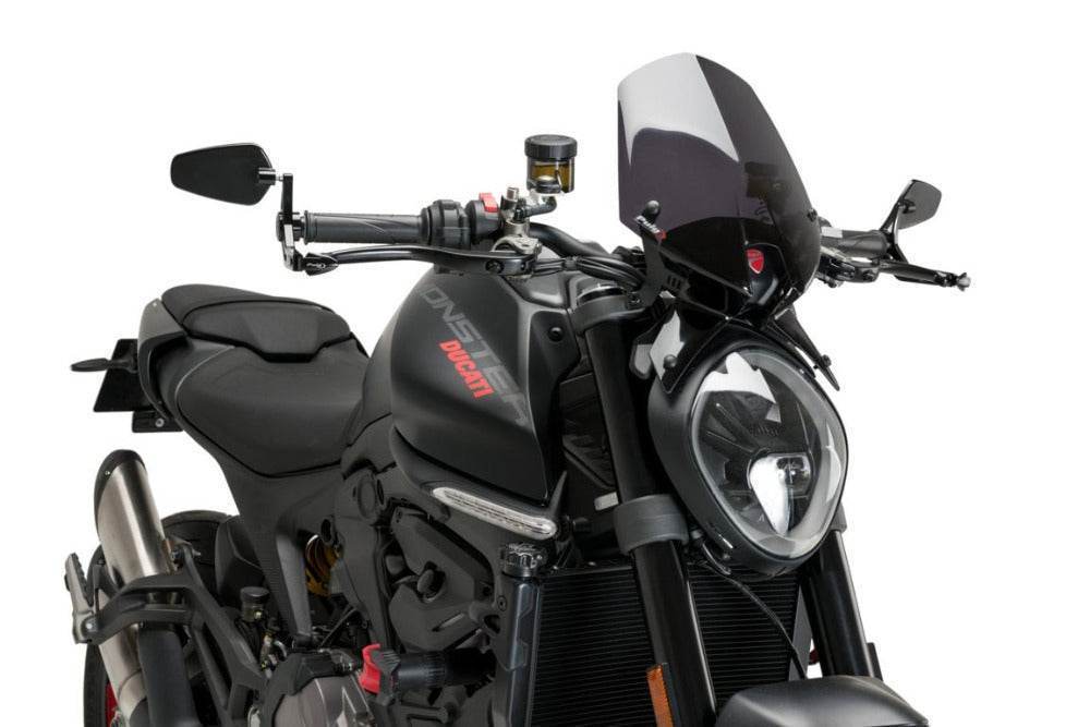 Puig Brake Lever Protector with Pro Mirror Benelli Leoncino 125 2022-24 - Motorcycle Performance Store