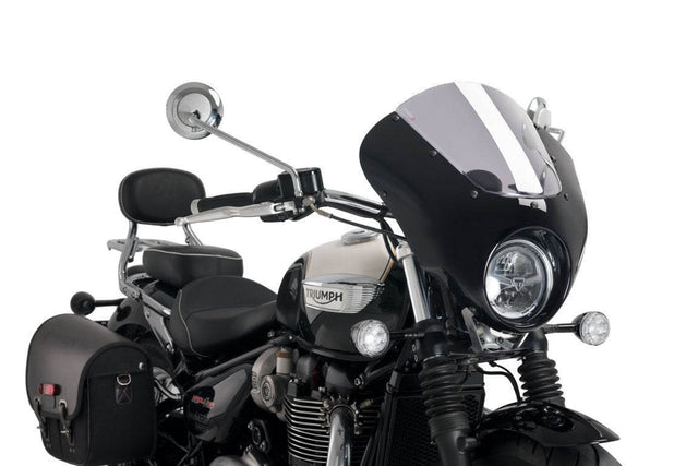 Puig Dark Night Semi Fairing Triumph Bonneville Speedmaster 2018-25 - Motorcycle Performance Store