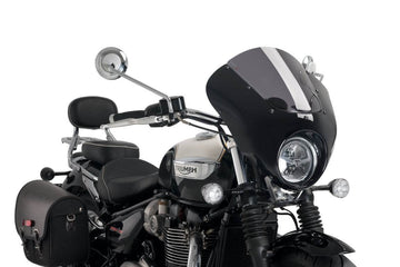 Puig Dark Night Semi Fairing Triumph Bonneville Speedmaster 2018-25 - Motorcycle Performance Store