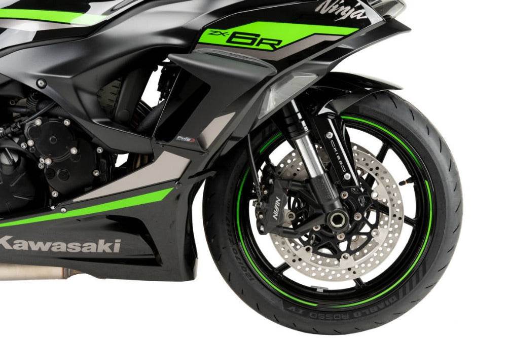 Puig Downforce Side Spoilers Kawasaki Ninja ZX-6R 2024-25 - Motorcycle Performance Store