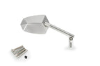 Puig GT.1 Black / Silver Handlebar Mirrors - Motorcycle Performance Store