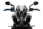 Puig GT.1 Black / Silver Handlebar Mirrors - Motorcycle Performance Store