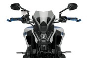 Puig GT.1 Black / Silver Handlebar Mirrors - Motorcycle Performance Store