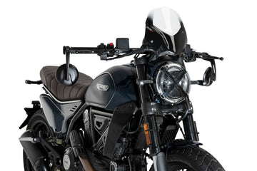 Puig New Generation Sport Screen Ducati Scrambler 800 2023-25 - Motorcycle Performance Store