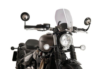 Puig New Generation Touring Screen - Triumph Bonneville Bobber 2017-20 - Motorcycle Performance Store