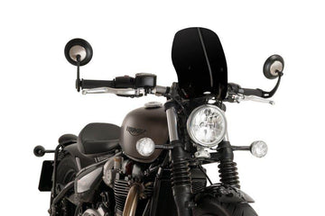 Puig New Generation Touring Screen - Triumph Bonneville Bobber 2017-20 - Motorcycle Performance Store