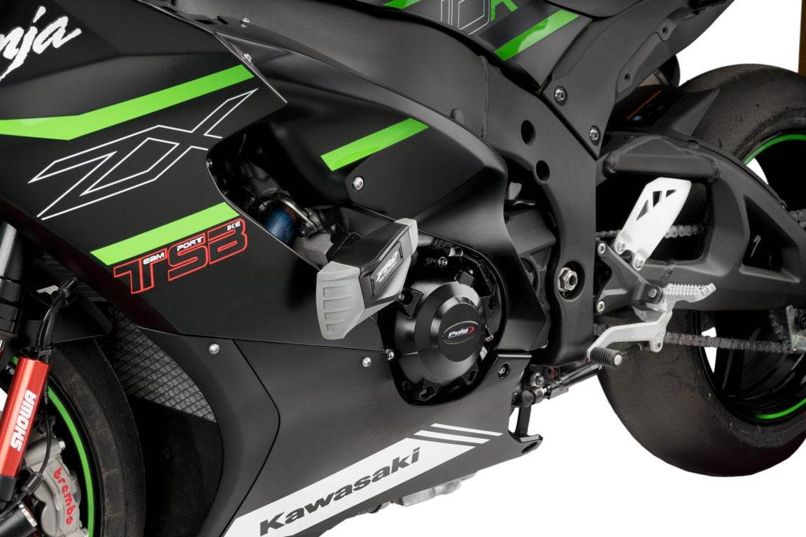 Puig Pro 2.0 Frame Sliders Kawasaki ZX-10RR 2017-25 - Motorcycle Performance Store