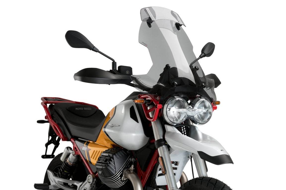 Puig Touring Screen with Visor Moto Guzzi V85 TT 2019-25 - Motorcycle Performance Store