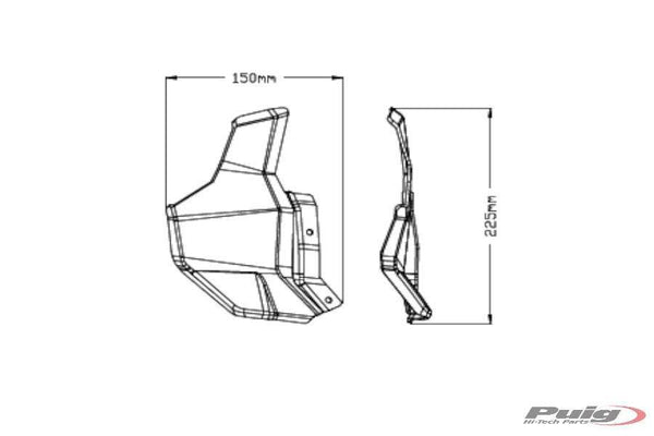 Puig Upper Deflectors Triumph Tiger 850 Sport 2020-25 - Motorcycle Performance Store