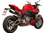 QD Dark Matter Twin Underseat Silencers Ducati Streetfighter V2 2025-26 - Slip on Silencer
