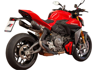 QD Dark Matter Twin Underseat Silencers Ducati Streetfighter V2 2025-26 - Slip on Silencer