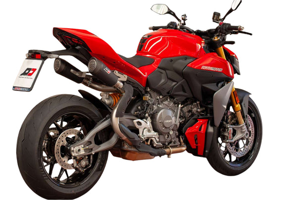 QD Dark Matter Twin Underseat Silencers Ducati Streetfighter V2 2025-26 - Slip on Silencer