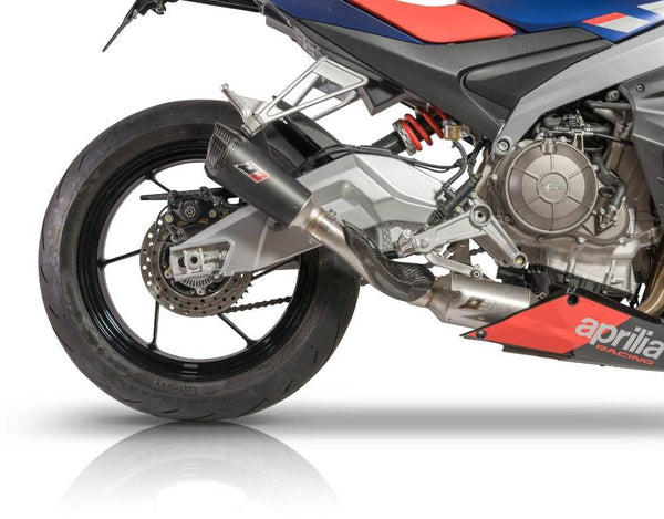 QD Titanium Gunshot Dark Full System Aprilia RS660 2020-24 - Motorcycle Performance Store