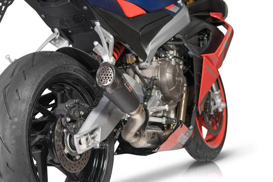 QD Titanium Gunshot Dark Full System Aprilia RS660 2020-24 - Motorcycle Performance Store