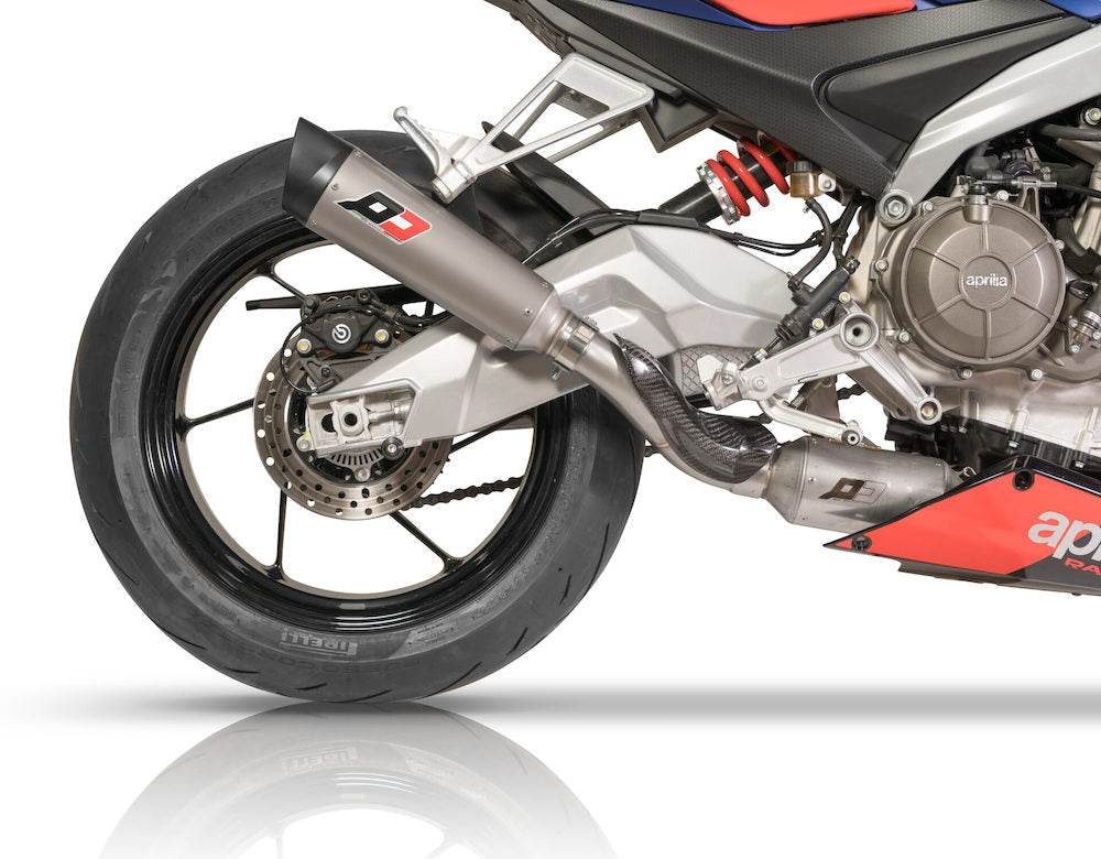 QD Titanium Tri Cone Full System - APRILIA RS660 2020-24 - Motorcycle Performance Store