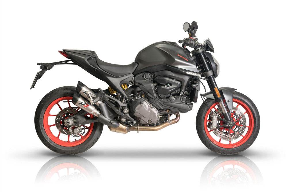 QD Twin Titanium Gunshot Silencer Ducati Monster 937 2021-24 - Motorcycle Performance Store