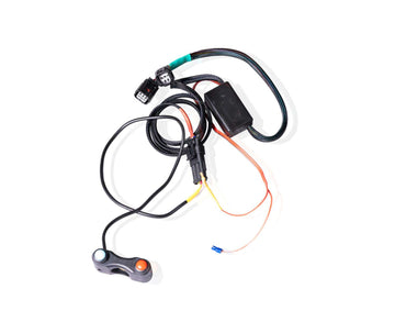 QD X-DB electronic exhaust sound controller with five-stage exhaust valve adjustment, handlebar switch panel, electronic management interface and motorcycle-specific wiring for MV Agusta Models