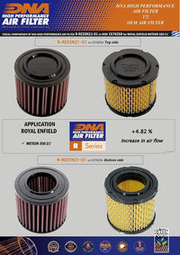 DNA Performance Air Filter for the Royal Enfield Bullet 350. Available at Motorcycle Performance Store