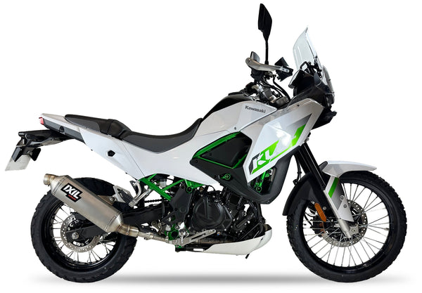 Ixil Rally Series stainless steel silencer fitted to Kawasaki KLE 500 SE 2026 hexoval exhaust_1