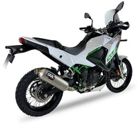 Ixil Rally Series stainless steel silencer fitted to Kawasaki KLE 500 SE 2026 hexoval exhaust