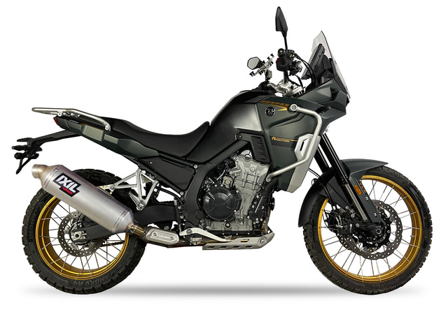 IXIL Rally R Silencer for Kove 800 X Rally in Satin Matte Stainless Steel