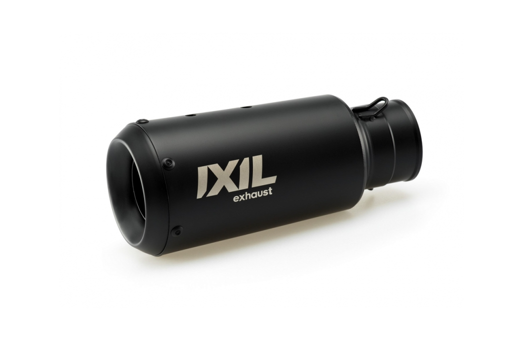 IXIL Race Xtrem Black Slip-On Exhaust KTM 890 Adventure 2020, black lacquer AISI 304 stainless-steel conical silencer with removable dB killer, part CM3278RB_2