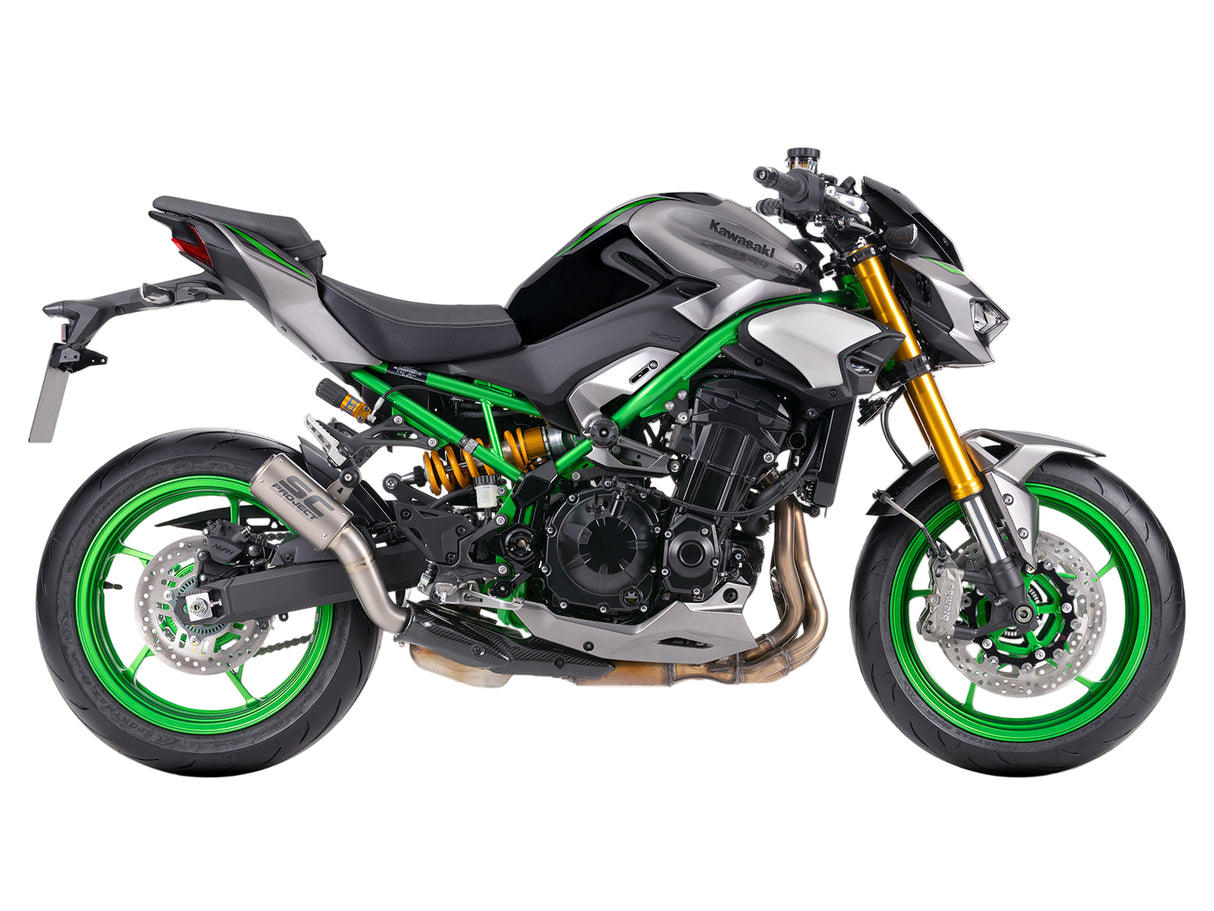 SC Project CR-T Titanium Stoneguard Grid Silencer Kawasaki Z900 2025-26 - Slip on Silencer