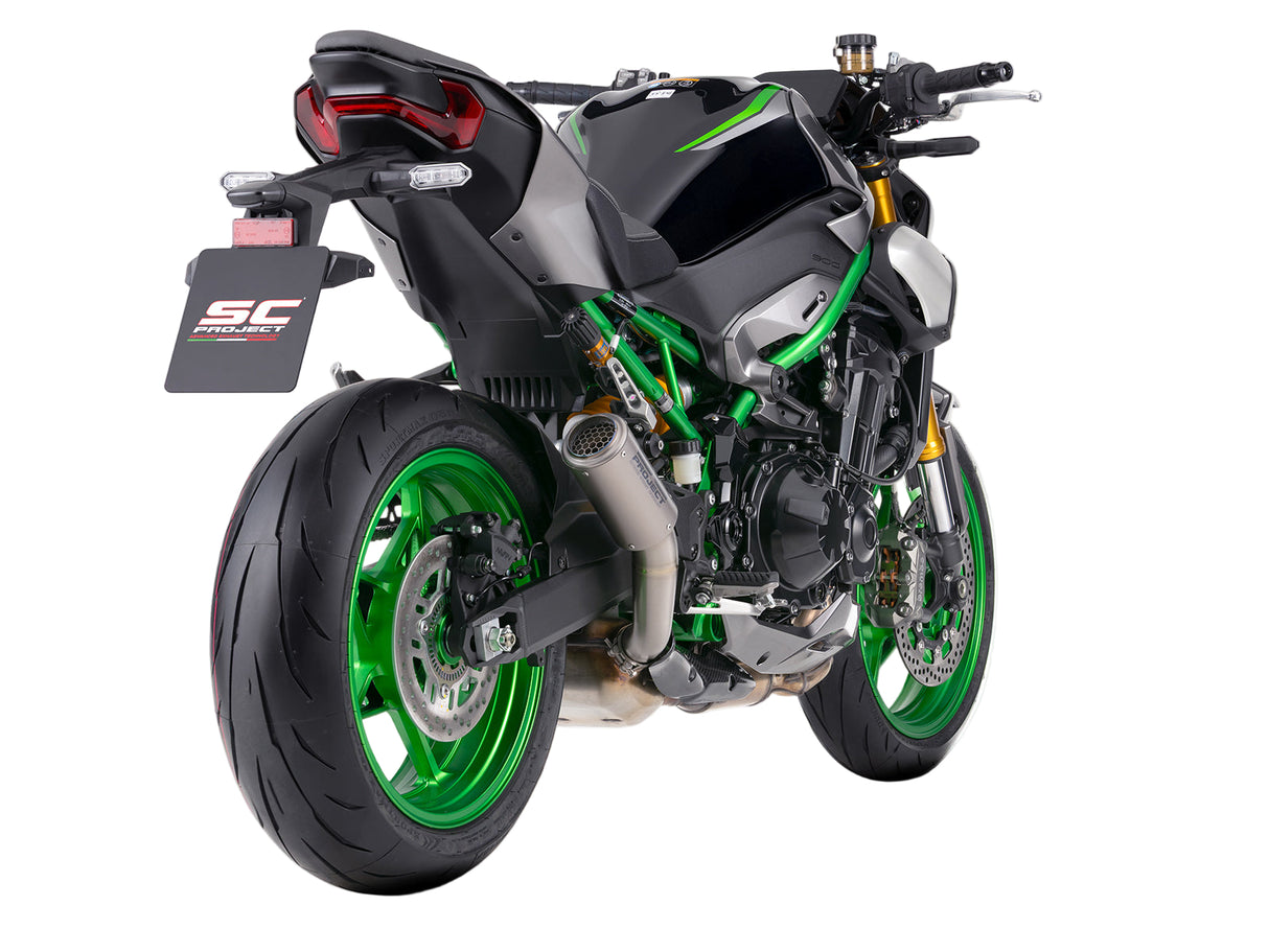 SC Project CR-T Titanium Stoneguard Grid Silencer Kawasaki Z900 2025-26 - Slip on Silencer