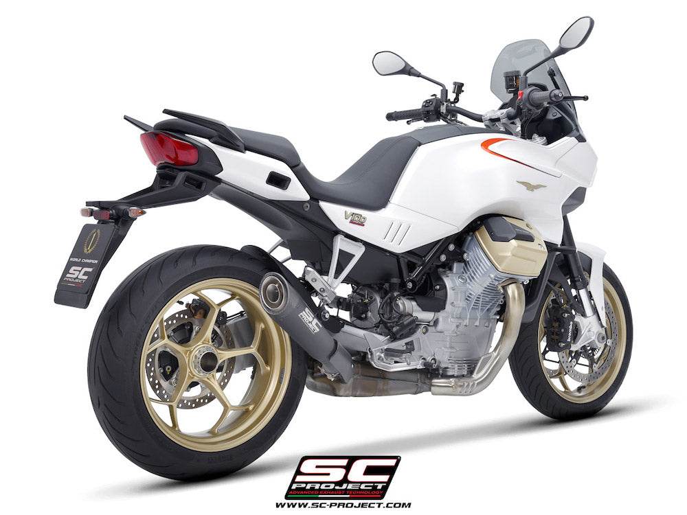 SC Project S1 Black Titanium Silencer Moto Guzzi V100 Mandello 2023-24 - Motorcycle Performance Store