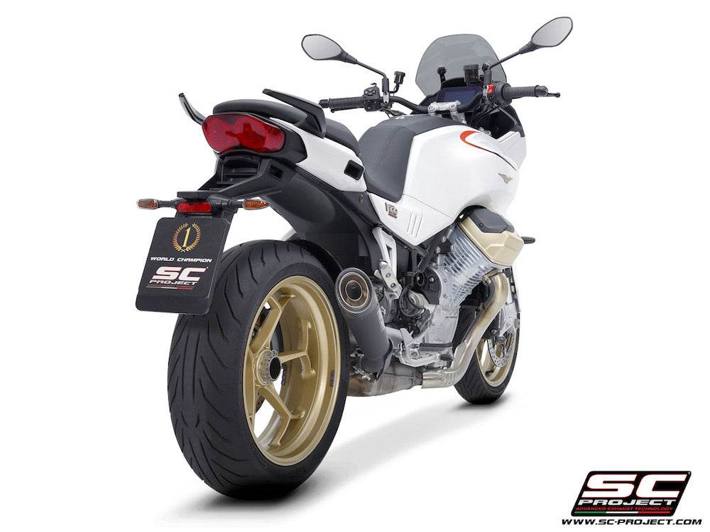 SC Project S1 Black Titanium Silencer Moto Guzzi V100 Mandello 2023-24 - Motorcycle Performance Store