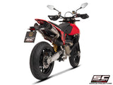 SC Project S1 Titanium Underseat Silencers Ducati Hypermotard 698 2024 - Motorcycle Performance Store