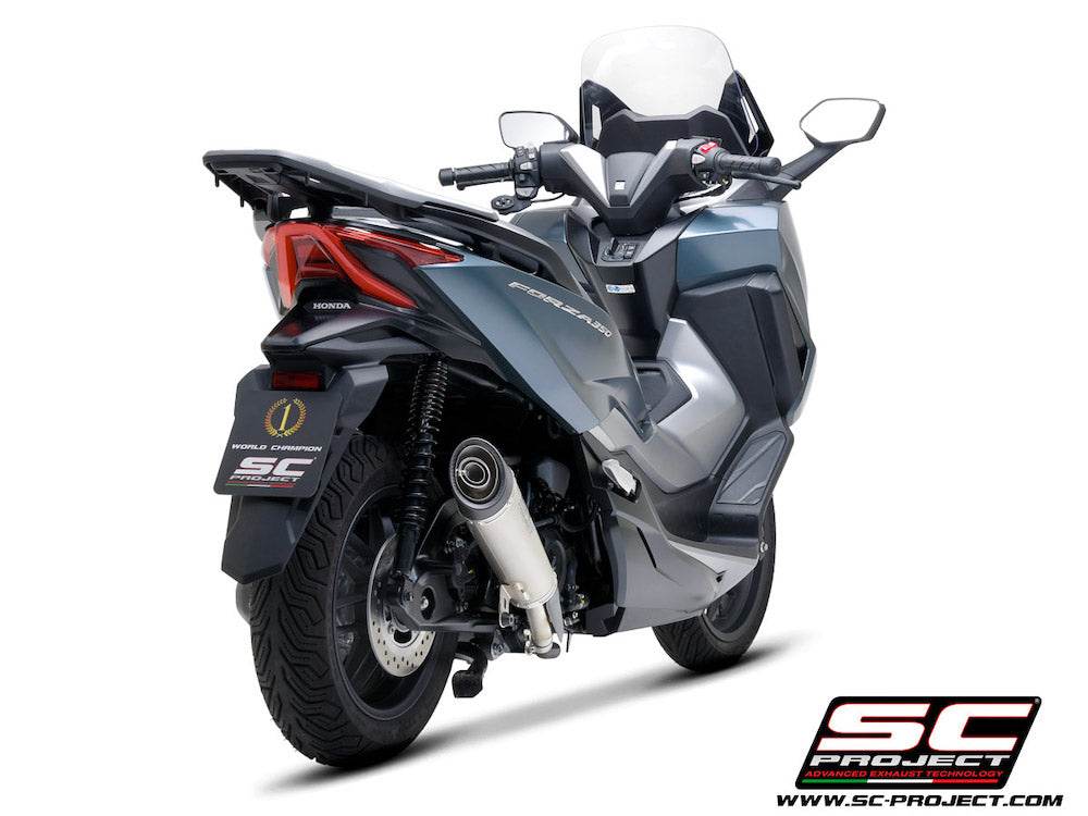 SC Project S2 Titanium Silencer Honda Forza 350 2021-24 - Motorcycle Performance Store