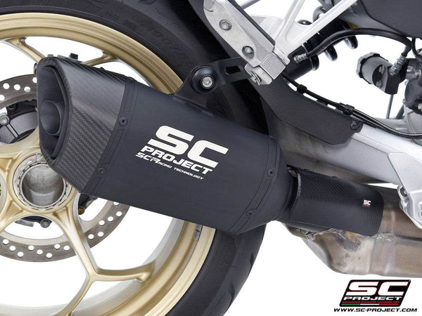 SC Project SC1-R Black Titanium Silencer Moto Guzzi V100 Mandello 2023-24 - Motorcycle Performance Store