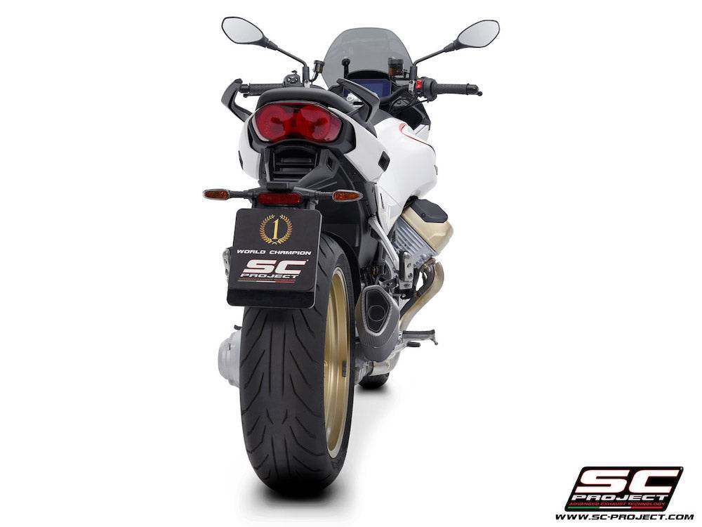 SC Project SC1-R Black Titanium Silencer Moto Guzzi V100 Mandello 2023-24 - Motorcycle Performance Store