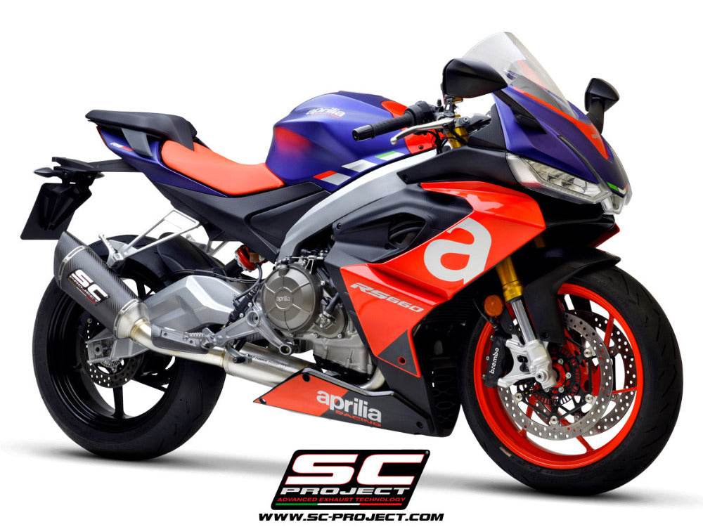 SC Project SC1-R Carbon Exhaust System APRILIA RS660 2020-24 - Motorcycle Performance Store