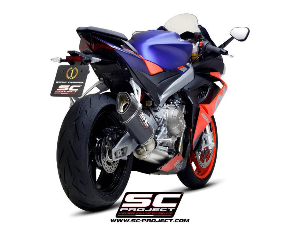 SC Project SC1-R Carbon Exhaust System APRILIA RS660 2020-24 - Motorcycle Performance Store