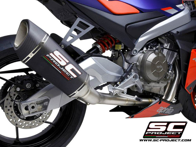SC Project SC1-R Trofeo Carbon Exhaust System APRILIA RS660 2020-24 - Motorcycle Performance Store