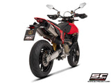 SC Project SC1-S Titanium Underseat Silencers Ducati Hypermotard 698 2024 - Motorcycle Performance Store