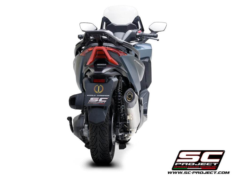 SC Project X-Plorer II GT Titanium Silencer Honda Forza 350 2021-24 - Motorcycle Performance Store