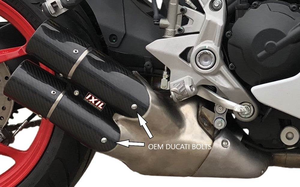 IXIL SX1 Super Xtrem Dual Slip-On Silencer for the Ducati Supersport 950 (2022-24). Available at Motorcycle Performance Store.