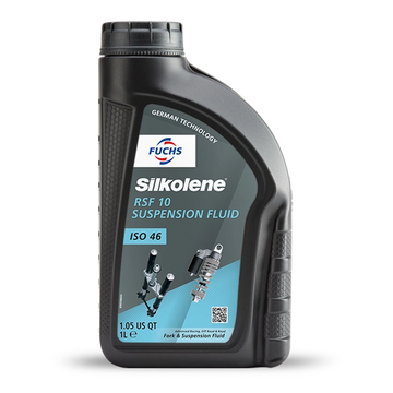Fuchs Silkolene RSF Fork and Suspension Oil 1 litre bottle, high viscosity index motorcycle suspension fluid available in RSF 2.5, 5, 7.5, 10 and 15 grades for road, race and track use_3