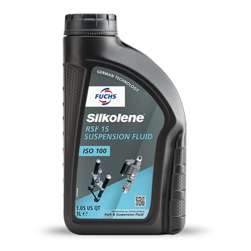 Fuchs Silkolene RSF Fork and Suspension Oil 1 litre bottle, high viscosity index motorcycle suspension fluid available in RSF 2.5, 5, 7.5, 10 and 15 grades for road, race and track use_4
