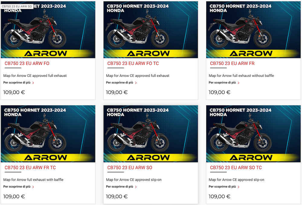 T800+ UpMap Inc Cable Honda CB750 Hornet 2023-24 - Motorcycle Performance Store