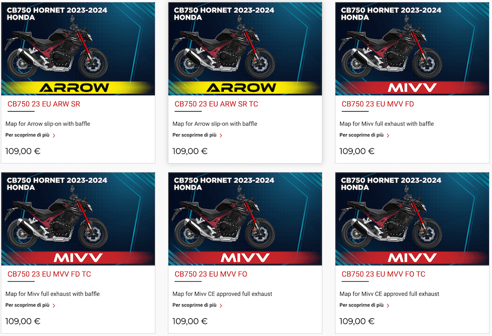 T800+ UpMap Inc Cable Honda CB750 Hornet 2023-24 - Motorcycle Performance Store