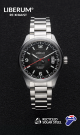 Termignoni Liberum RE-XHAUST Solar Steel automatic watch with recycled stainless steel case and black or yellow dial_1