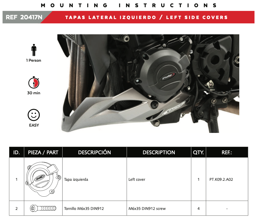 Puig Engine Protective Covers | Kawasaki Z1000 (SE) 2014-20 image 3