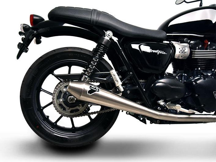 Termignoni  Conical Slip on Silencers - Triumph Thruxton 1200 R / RS 2016-21 - Motorcycle Performance Store 